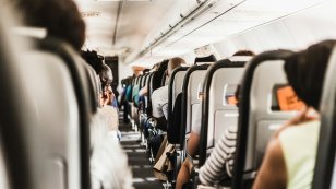 people sitting on an airplane