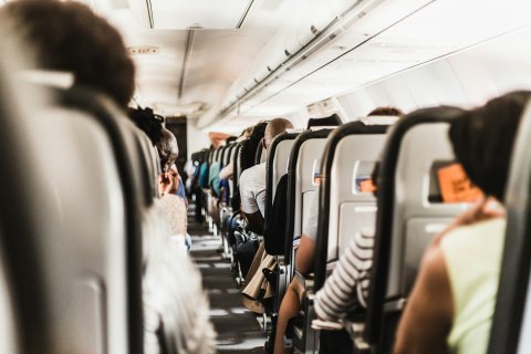 people sitting on an airplane